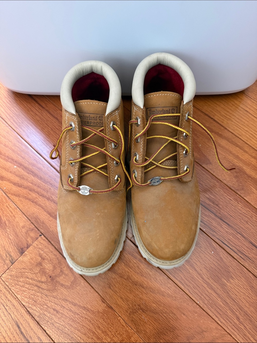 Timberland Wheat Tan Lace-Up Leather Boots